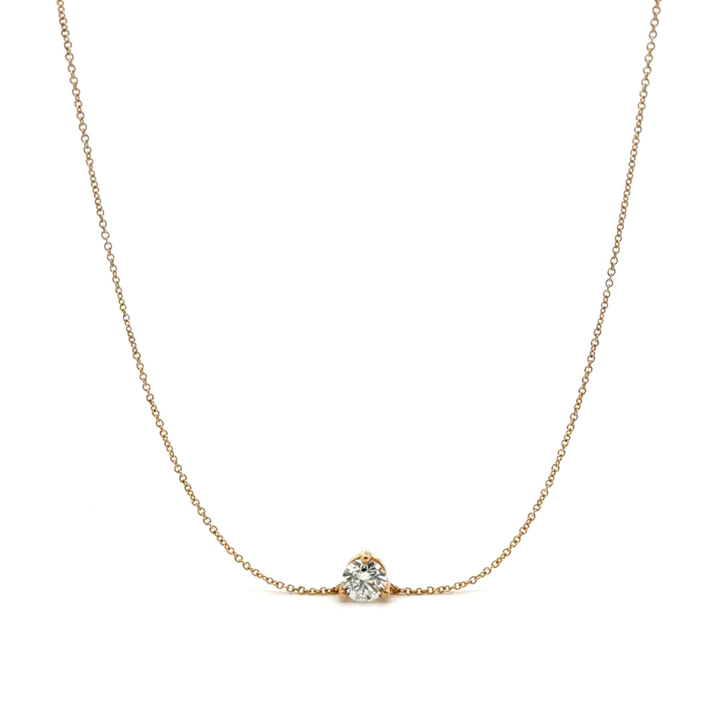 Collar Solitario con Diamante