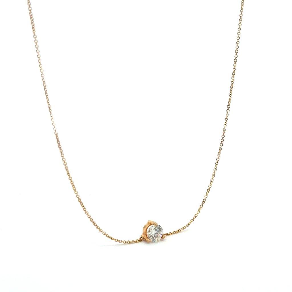 Collar Solitario con Diamante