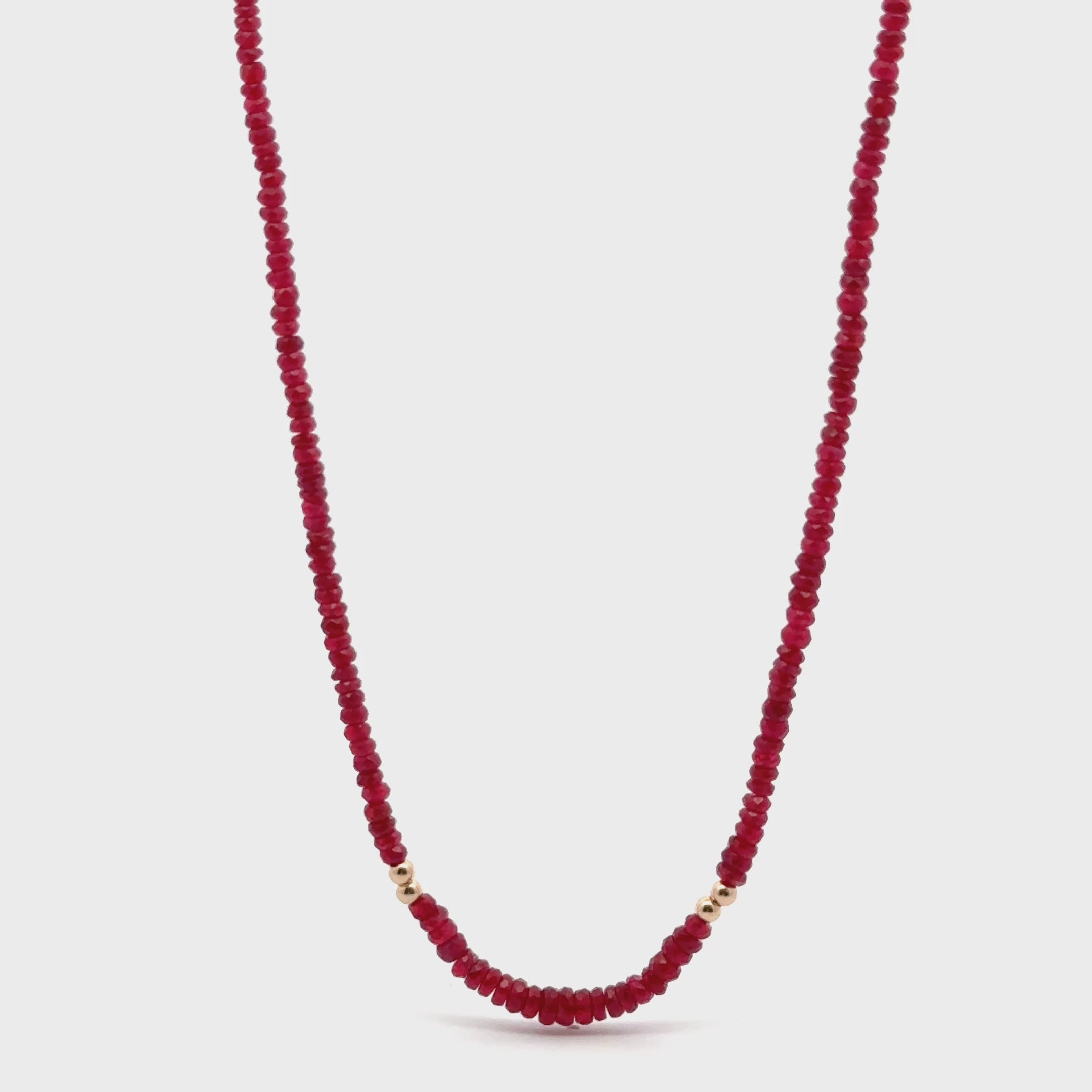 Collar Rubí tipo Rondel