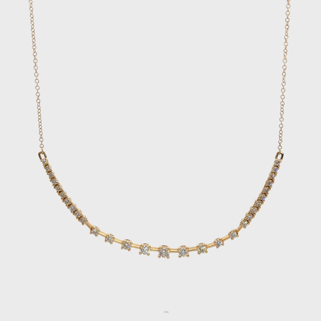 Collar Barra de Diamantes