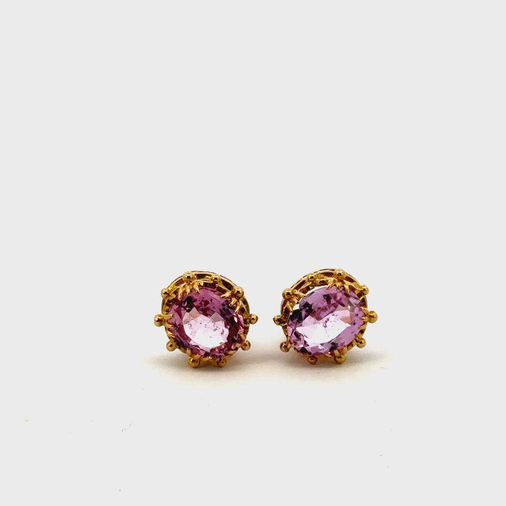 Aretes Victoriano Topacio Rosa