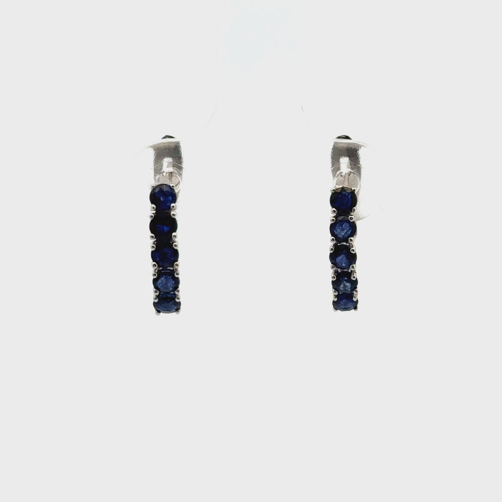 Medias Arracadas de Zafiro