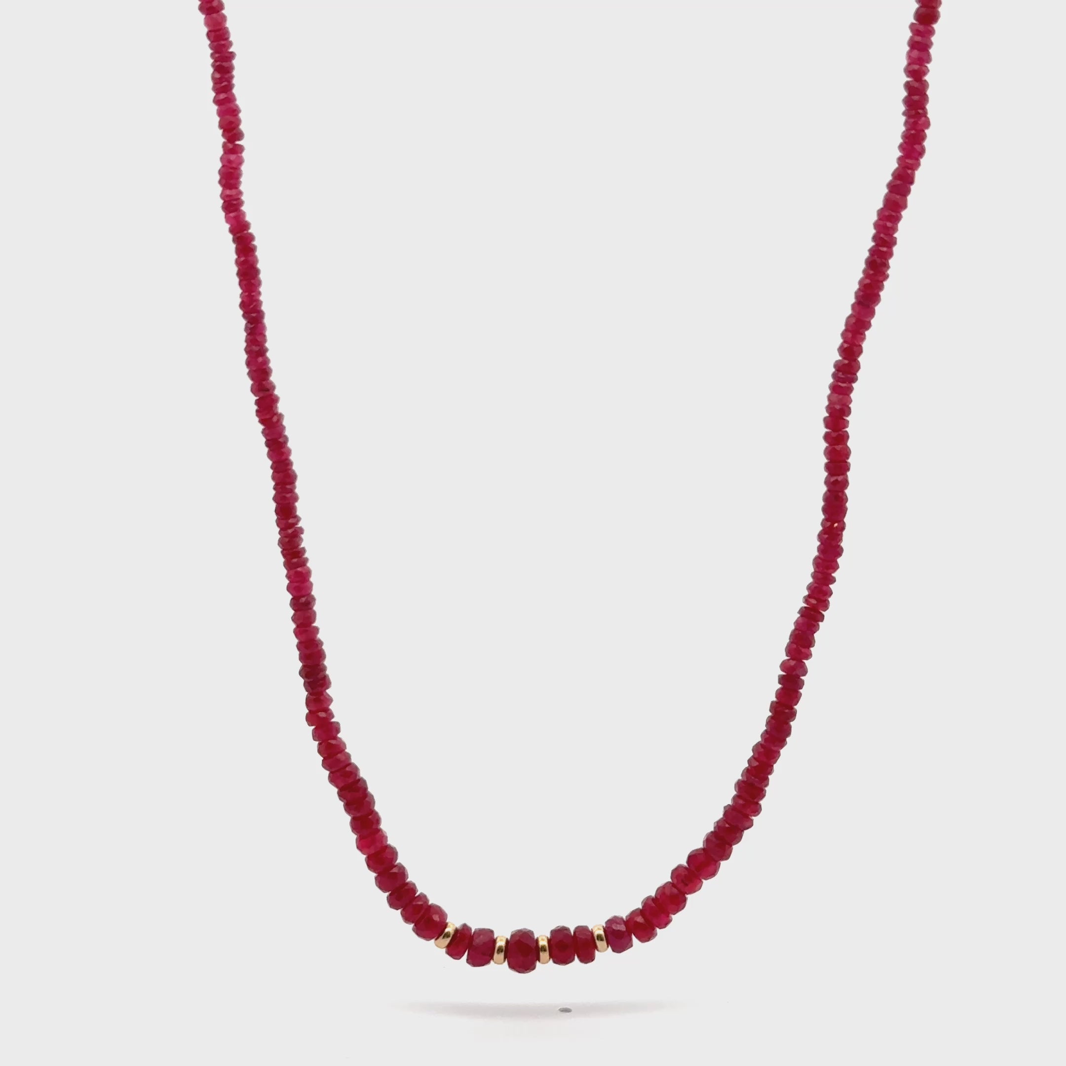 Collar Rubí tipo Rondel