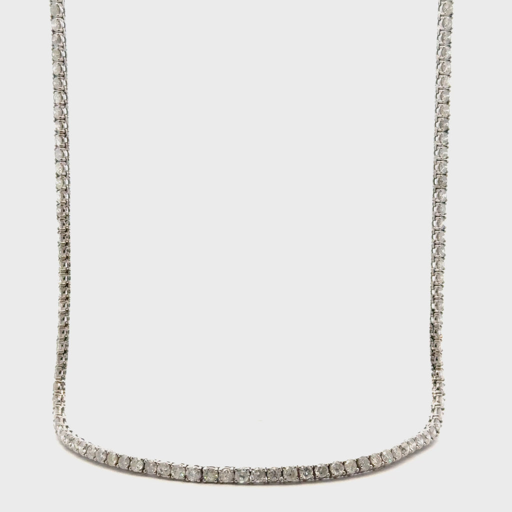 Collar Tennis Oro Blanco 10.5 cts